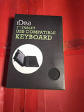 IDeaUSA WDK002BK Keyboard/Cover for 7-inch Tablet W/ Micro USB Cable
